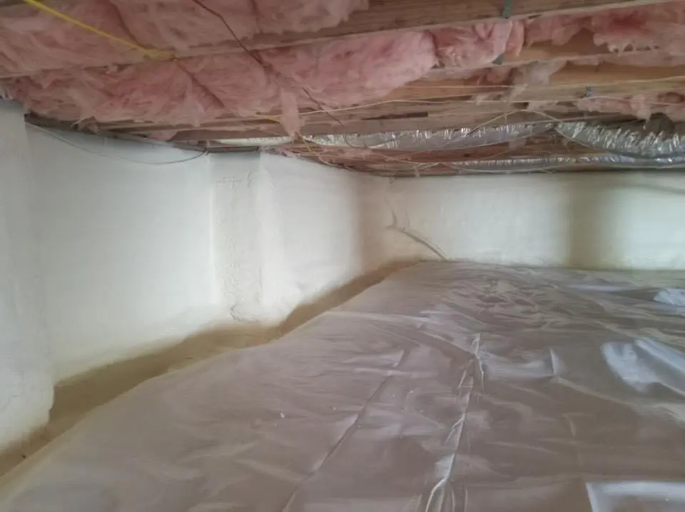 Crawl space encapsulation with closed-cell spray foam for Roof Maintenance in Kings Point